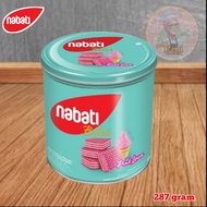 Wafer nabati kemasan kaleng 240 gram/rasa keju cokelatpink lava dan roti korea