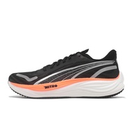 Puma Jogging Shoes Velocity Nitro 3 Men's Black Orange Silver Road Running Nitrogen Midsole [ACS] 37