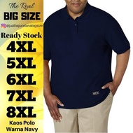 . Men's Navy Polo Shirt Jumbo Size 4Xl 5Xl 6Xl 7Xl 8Xl An-114