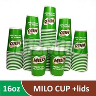 MILO Cup+lids 16oz 200pcs (Clearance Stock)