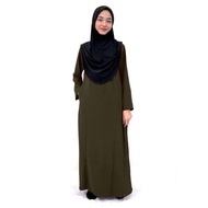 Jubah Umrah Murah HAJAR Tanpa Gosok Ironless Muslimah Size (S to 6XL) Straight Cut Dress
