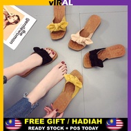 [READY STOCK][vIRAL] Erra Ribbon Sandal Heel Kasut Tinggi Slipper Shoe Lawa Perempuan Wedges Wanita 