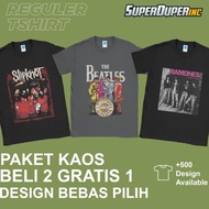 Paket Beli 2 Gratis 1 Kaos Band Reguler