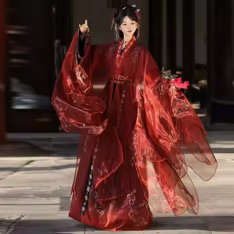 Traditional Chinese Bapo Skirt Suits Vintage Carnial Beach Party Cosplay Costume Han Dress Original 