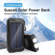 Solar power bank พาเวอร์แบงค์ เพาเวอร์แบงค์ แบตสำรอง ไฟฟ้า พลังงานแสงอาทิตย์ พกพาง่าย พาวเวอร์แบงค์ solar charger พาเวอร์แบงค์20000mAh