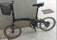 KALAQ Q3 folding bicycle bike摺合單車,摺疊單車, 20吋, 6速系統 摺車,  車鈴 bell, basket單車籃, Bike lock, 單車鎖.