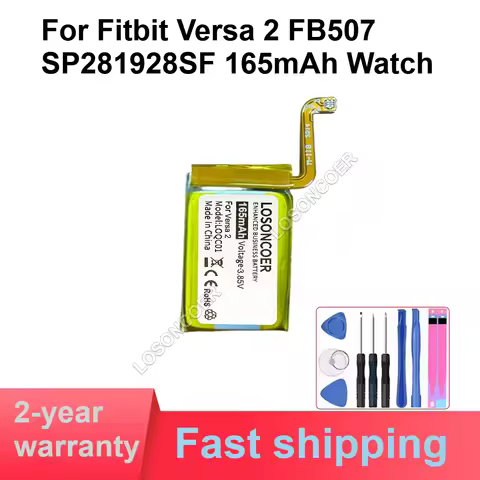 For Fitbit Versa 2 FB507 SP281928SF 165mAh Watch Replacement Battery
