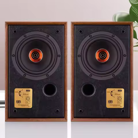 CX50 Coaxial 5.25-inch Hi-Fi Passive Bookshelf Speaker 120W Power 2-Way Wooden High-Fidelity Stereo 