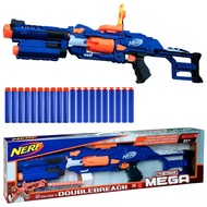 Nerf Doublebreach N-Strike Mega Double-Barrel Blasting Nerf Electric Toy Gun With 20Pcs Soft Bullets