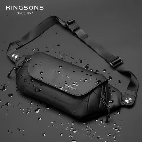 Kingsons Tech Sling bag Simple Lightweight Men's Chest Bags Crossbody Bags Waterproof Short trips Ba