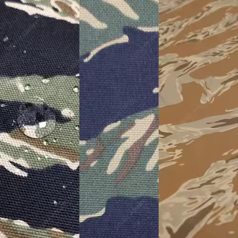500D Cordura Nylon Fabric - Black Blue Desert Tiger Stripe Camouflage Waterproof Wear-Resistant for 