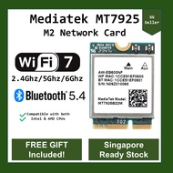 Wifi Wi-Fi 7 laptop desktop Network Card Intel BE200 BE200NGW Mediatek MT7925 Filogic 360