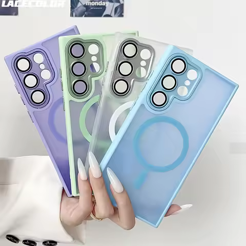 Translucent Lens Protect Shockproof Case For Samsung S25 S24 S23 FE S22 Ultra Plus A56 A36 A26 A16 0