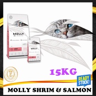 Molly Cat Adult Shrimp &amp; Salmon - Shiny Hair (Cat Food) 15KG