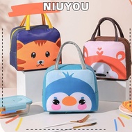 NIUYOU Insulated Lunch Box Bags,  Cloth Thermal Bag Cartoon Lunch Bag, Convenience Thermal Lunch Box Accessories Portable Tote Food Small Cooler Bag