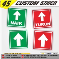 Arrow Direction Sticker (1SET - 2PC) Up and Down Sticker/ Direction Indicator Sticker/