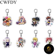 Anime keychain jojo bizarre adventure keychain key ring acrylic cartoon friends gift