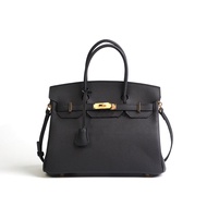 Large Capacity Platinum Leather Handbag Commuter Bag Female Handbag Togo Genuine Leather Kelly Handb