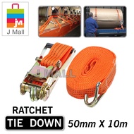 50MM X 10M HEAVY DUTY RACHET TIE DOWN WITH STEEL HOOK TIED CARGO STRAP