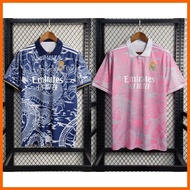 Fans issue  23/24 Real Madrid   jersey S-2XL、dragon、Pink, blue、Real Madrid CF football team jersey