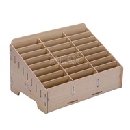Meeting Examination Confidentiality Wooden Phone Organizer - Desktop Storage Box/Phone Storage Box