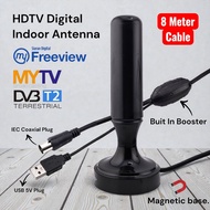 8 Meter Cable My Freeview 1080P DVB-T2 Digital Indoor/Outdoor Antenna Active Model with 22dbi Amplif