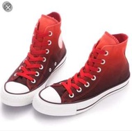 Converse 紅色漸層高筒鞋