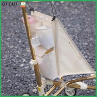 QIZUI ล้างทำความสะอาดได้ ที่เก็บของแบบแขวนสำหรับรถเข็นเด็ก ใช้ซ้ำได้ ขวดนมสำหรับทารก กระเป๋ารถเข็นเด็ก จุได้มาก การเดินทางกลางแจ้ง อุปกรณ์เสริมรถเข็นเด็ก