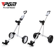 PGM Golf Bag Cart Aluminum Two Wheels Barrow Foldable Hand Cart Trolley Outdoor Golf Course Training