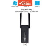 AC1300 1300Mbps Dual-Band USB WiFi Adapter Network Card for Windows PC Laptop Receiver  Penyesuai Wi