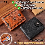 Fashion Men's Wallet, Popular Dollar Pattern Ultra Light PU Leather Wallet Bag. With Easy Slots