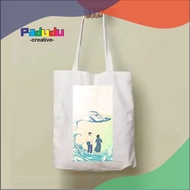 Pope Young Woo Aesthetic Totebag Vintage Retro Women's Tote Bag | Men Anime Kpop Korean Japan