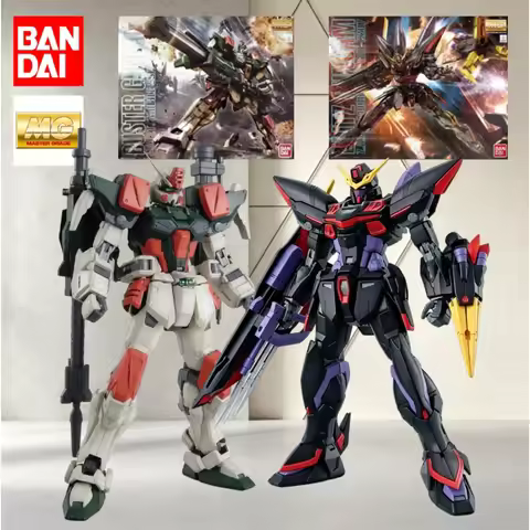 Bandai MG SEED Twin Mecha Set 1/100 Buster Gundam Blitz Gundam Premium Collectible Hobby Ornament
