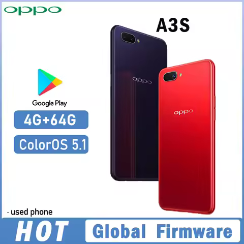 OPPO A3S smartphone Global Firmware ColorOS 5.1 6.2-inch CPU Snapdragon 450 4230mAh camera 13MP used