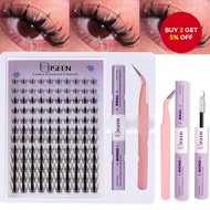 Fairy Lash Clusters Kit Manga Eyelash Extension Kit Wispy Natural Invisible Band Lash with Lash Glue