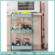 Foldable Kitchen Trolley Rack Multi-Functional Storage Trolley Rack Troli Lipat