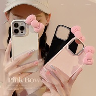 Cute Pink Bow Casing Iphone15 15plus 15pro 15promax 14 14plus 14pro 14promax 13mini 13 13Pro 13pro Max 12Mini 12 12 Pro 12 Pro Max 11 11 Pro 11 Pro Max X Xs Xr Xs Max 7 8 Plus Soft Phone Case Protective Cover