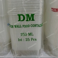 1 DUS THINWALL CONTAINER DM 250 ML/KOTAK MAKAN PLASTIK 250ML