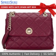 Kate Spade Handbag In Gift Box Crossbody Bag Shoulder Bag Natalia Sm Blackberry Magenta Purple Red # WKRU7074