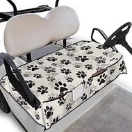 Darisoco Black Dog Paw Club Car Golf Cart Seat Covers with 4 Front Pockets EZ GO Golf Cart Seat Towe