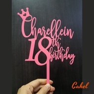 Debut Happy 18 Birthday Cake Topper 18th Birthday Personalized Customized Cake Topper