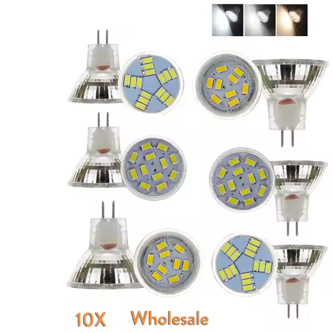 Pop 10X Mr11 Led Spot Light Bulb 3W 4W Dc 12V Low Voltage Neutral White Lamp 2835 Smd Gu4 Non-Dimmab
