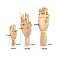 Wooden Left/Right Hand Body Artist Model Jointed Articulated Wood Sculpture