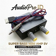 5Volt Mini Power Amplifier 2 Channel Stereo Mono Free USB Cable And Free AUX Cable