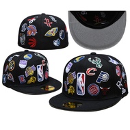 N-B-A All Star Cap Fitted Hat Unisex Baseball Cap Full Closed Fit Caps Fashion Cap