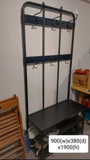 IKEA  NIPASEN 衣帽架鞋架連座位