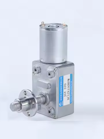 DC Gear Motor 12v 24v Miniature JGY370 Worm Gear M8 Threaded Screw Motor with Bracket DC Electric Mo