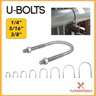 1/2" - 6" PIPE U BOLT / GI U-BOLT / SCREW U / U CLIP ZINC PLATED STEEL