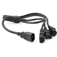 Eonvic IEC 320 C14 Male to 3 x C13 Female Y Splitter Power Cable 1ft (3ft /100cm)