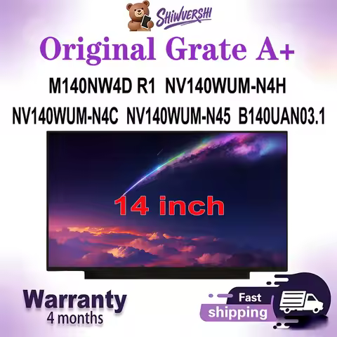 Original New A+ 14 inch Laptop Lcd Screen Monitor Panel Slim M140NW4D R1 NV140WUM N4H N4C N45 B140UA